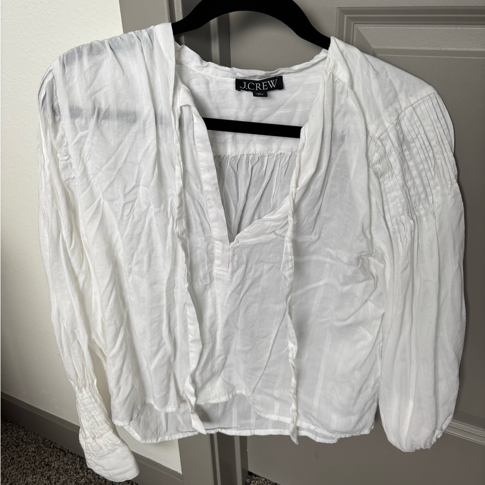 J Crew White womens blouse size small